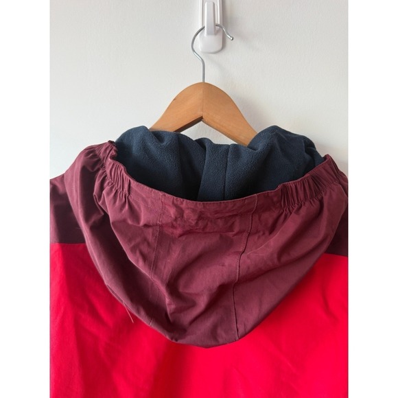 Lands End Kids Squall Jacket Red Burgundy Waterproof Hooded Size XL 18-20 - Picture 8 of 11